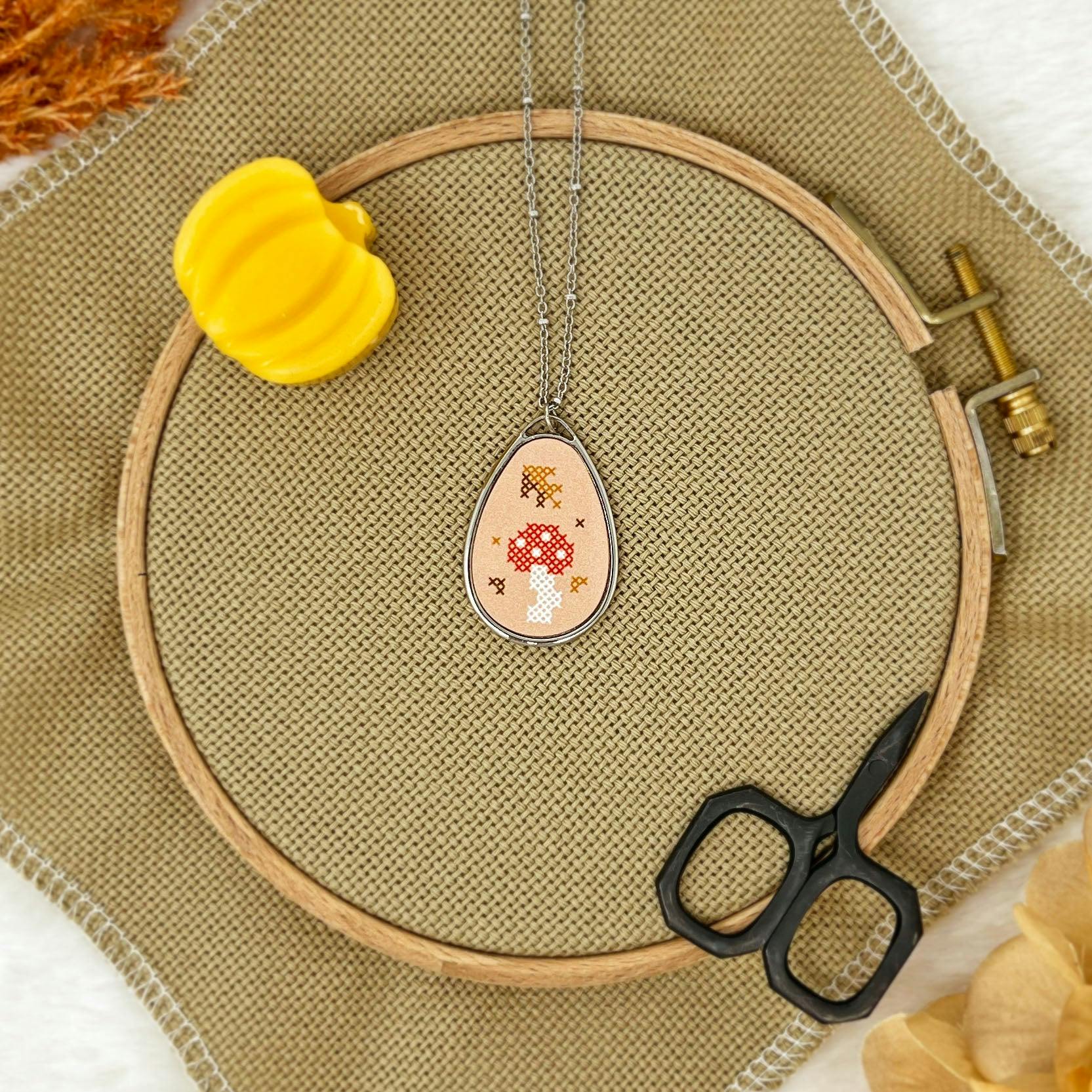 Mushroom Kingdom Necklace Embroidery Kit – Violette Field Threads