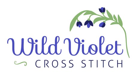 wild violet cross stitch logo