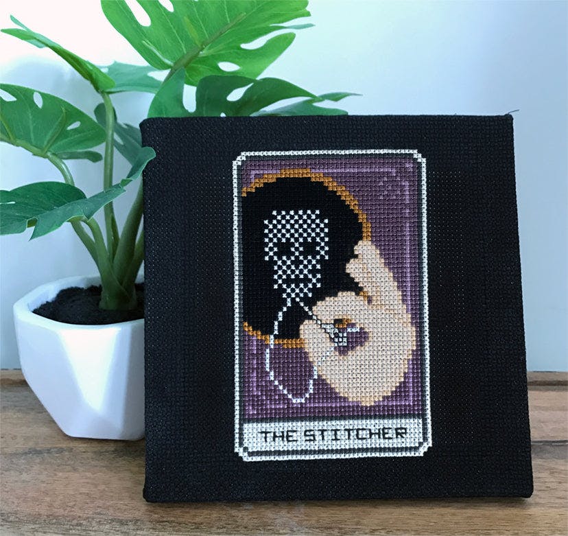 The Stitcher Tarot Card Skull
